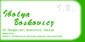 ibolya boskovicz business card